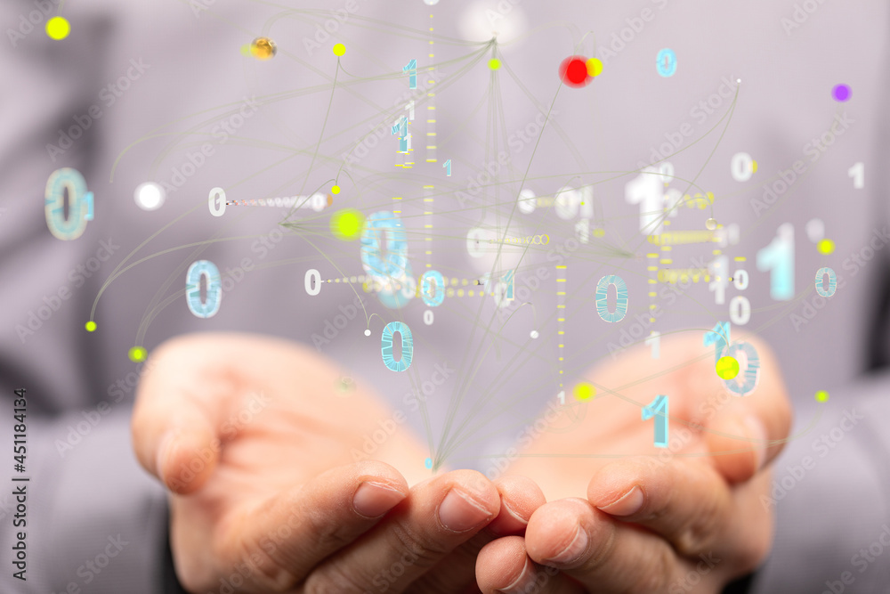Technology background. Big data concept. Binary Technology background. Big data concept. Binary
