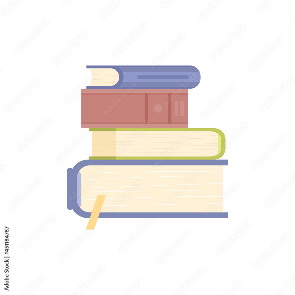 Stacked pile of education or entertainment literature a vector illustration. Stacked pile of education or entertainment literature a vector illustration.