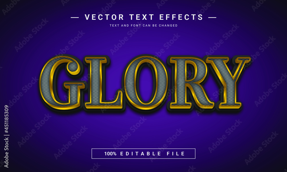 3D Glory text effect - 100% editable eps file 3D Glory text effect - 100% editable eps file