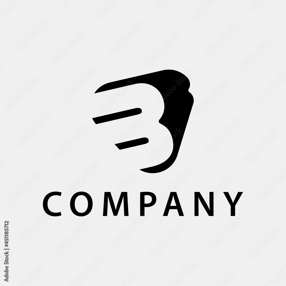 Obraz premium B button logo design vector illustration