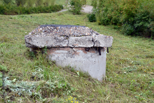 Old concrete sewer well