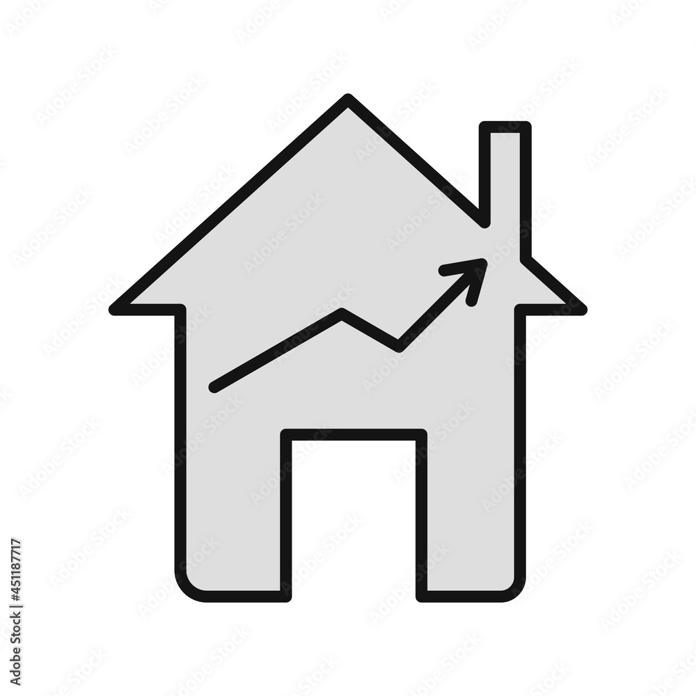 Profit Line Filled Grey Vector Icon Design Profit Line Filled Grey Vector Icon Design