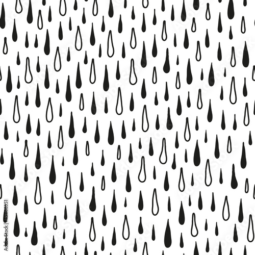 Seamless pattern with rain drops.