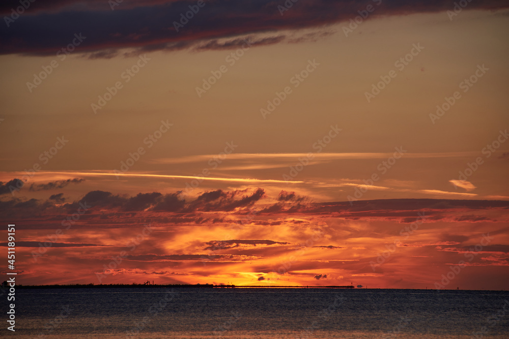 Atmospheric sunset on Lake Constance Atmospheric sunset on Lake Constance