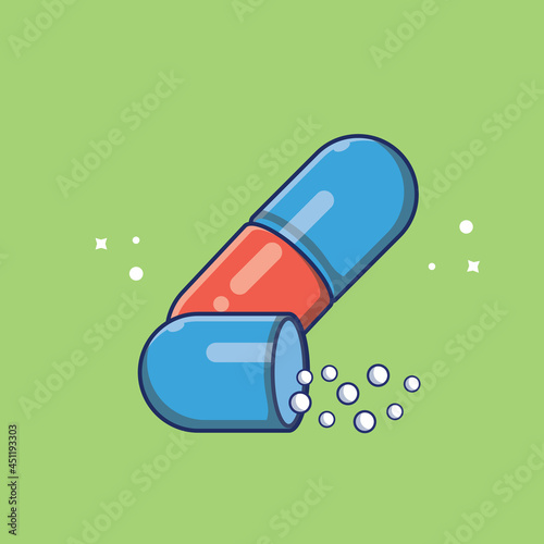 Medicine pills capsule science pharmacy Vector Design