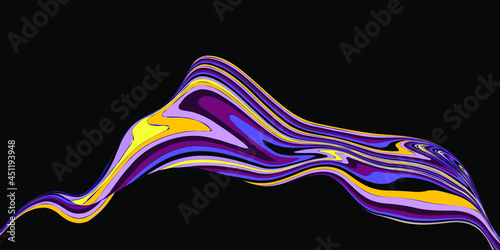 Abstract color wavy lines. Modern   vector background. 