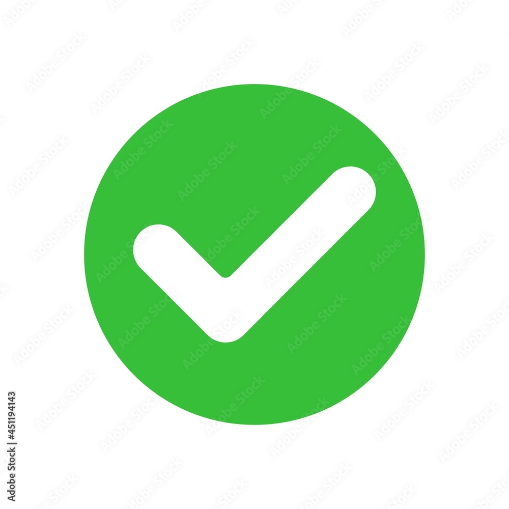 Check mark icon isolated on white background Check mark icon isolated on white background