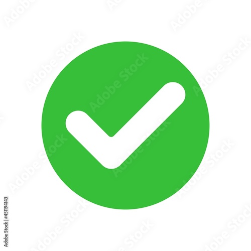 Check mark icon isolated on white background