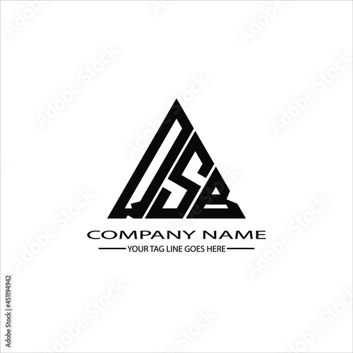 QSB letter logo creative design. QSB unique design
 photo