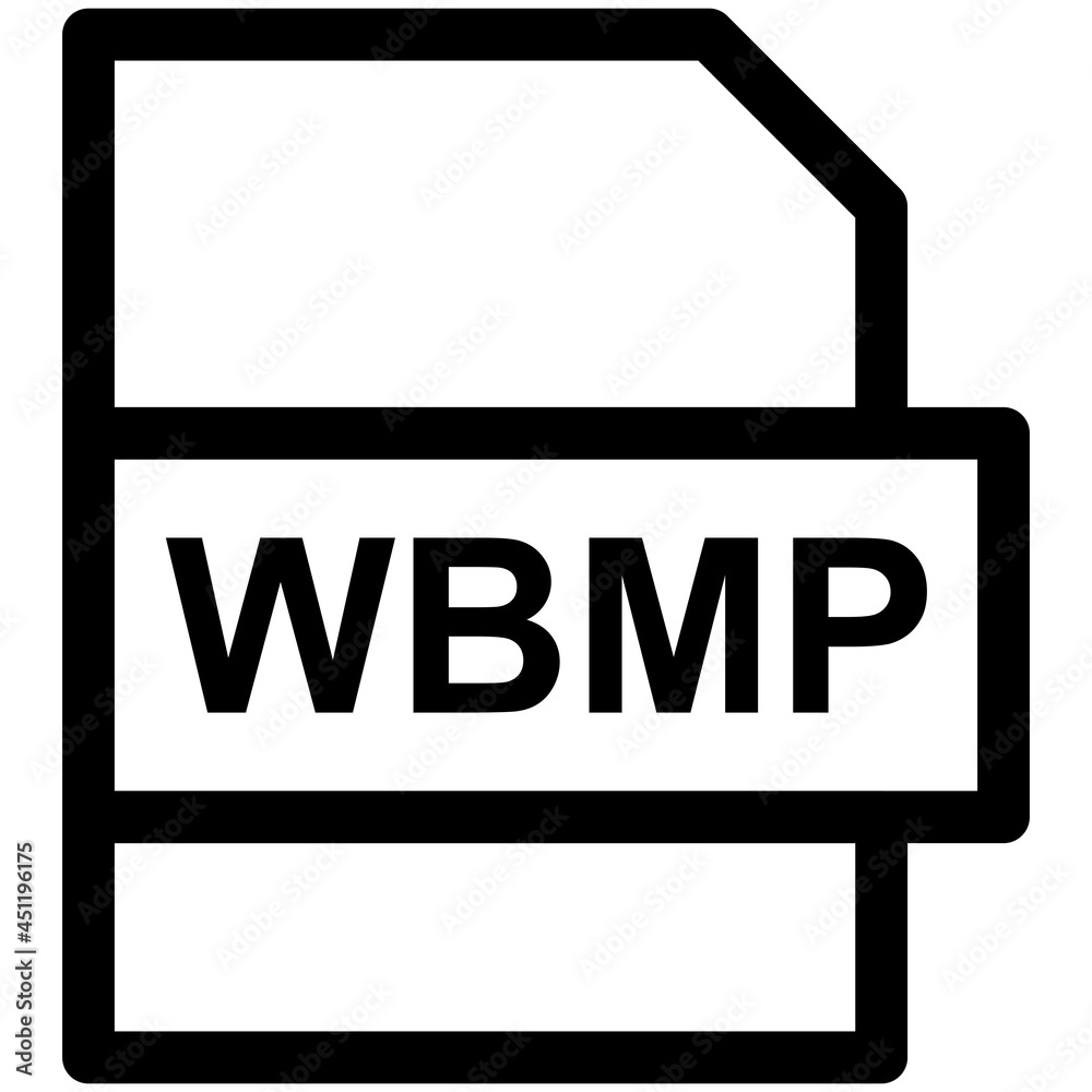 WBMP File Format Vector line Icon Design WBMP File Format Vector line Icon Design