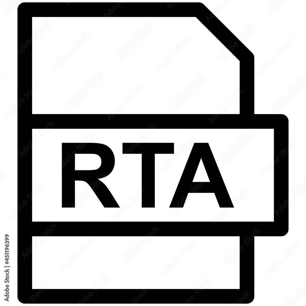 RTA File Format Vector line Icon Design