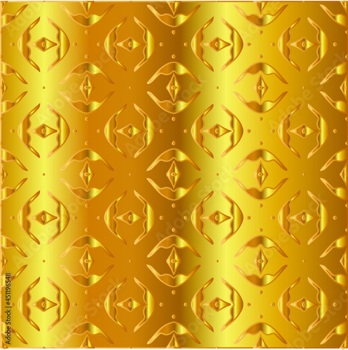 Geometric vector pattern with yellow and white gradient. gold ornament for wallpapers and backgrounds.