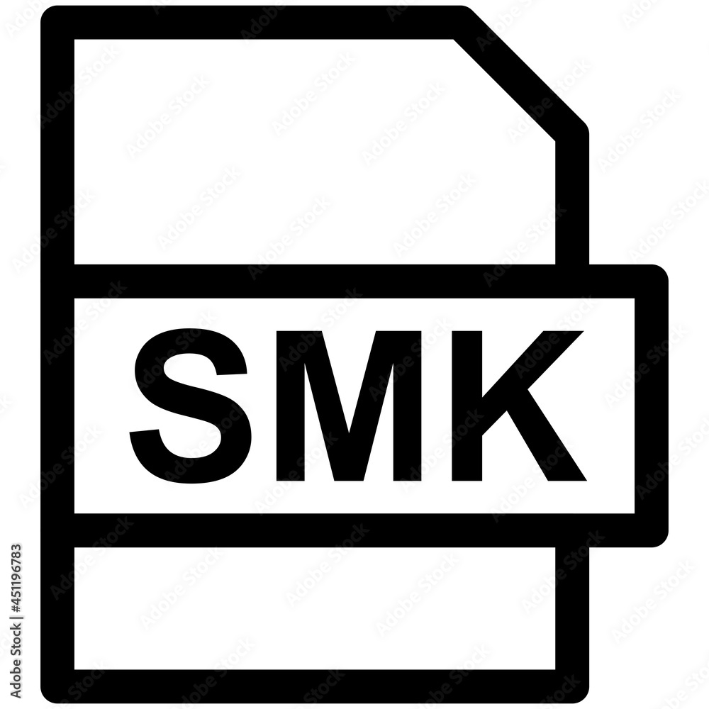 SMK File Format Vector line Icon Design SMK File Format Vector line Icon Design