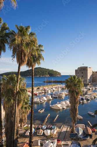 The Old Harbour from Vrata od Plo  a  Plo  a Gate   Dubrovnik  Croatia