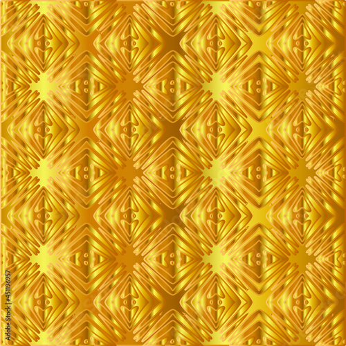 Geometric vector pattern with yellow and white gradient. gold ornament for wallpapers and backgrounds.