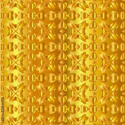 Geometric vector pattern with yellow and white gradient. gold ornament for wallpapers and backgrounds.
