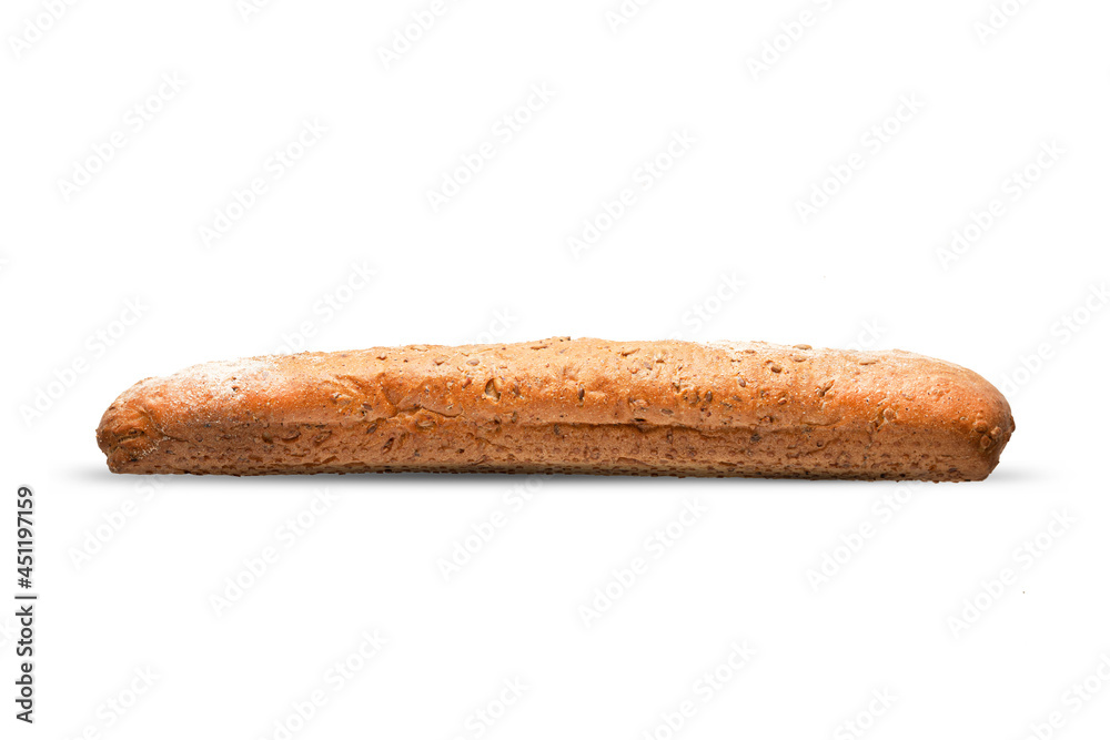 French brown baguette isolated on white background. delicious fresh bread for sandwiches, French brown baguette isolated on white background. delicious fresh bread for sandwiches,