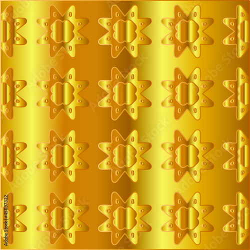 Geometric vector pattern with yellow and white gradient. gold ornament for wallpapers and backgrounds.