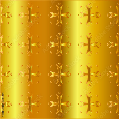 Geometric vector pattern with yellow and white gradient. gold ornament for wallpapers and backgrounds.