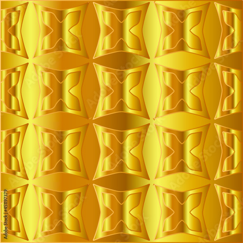 Geometric vector pattern with yellow and white gradient. gold ornament for wallpapers and backgrounds.