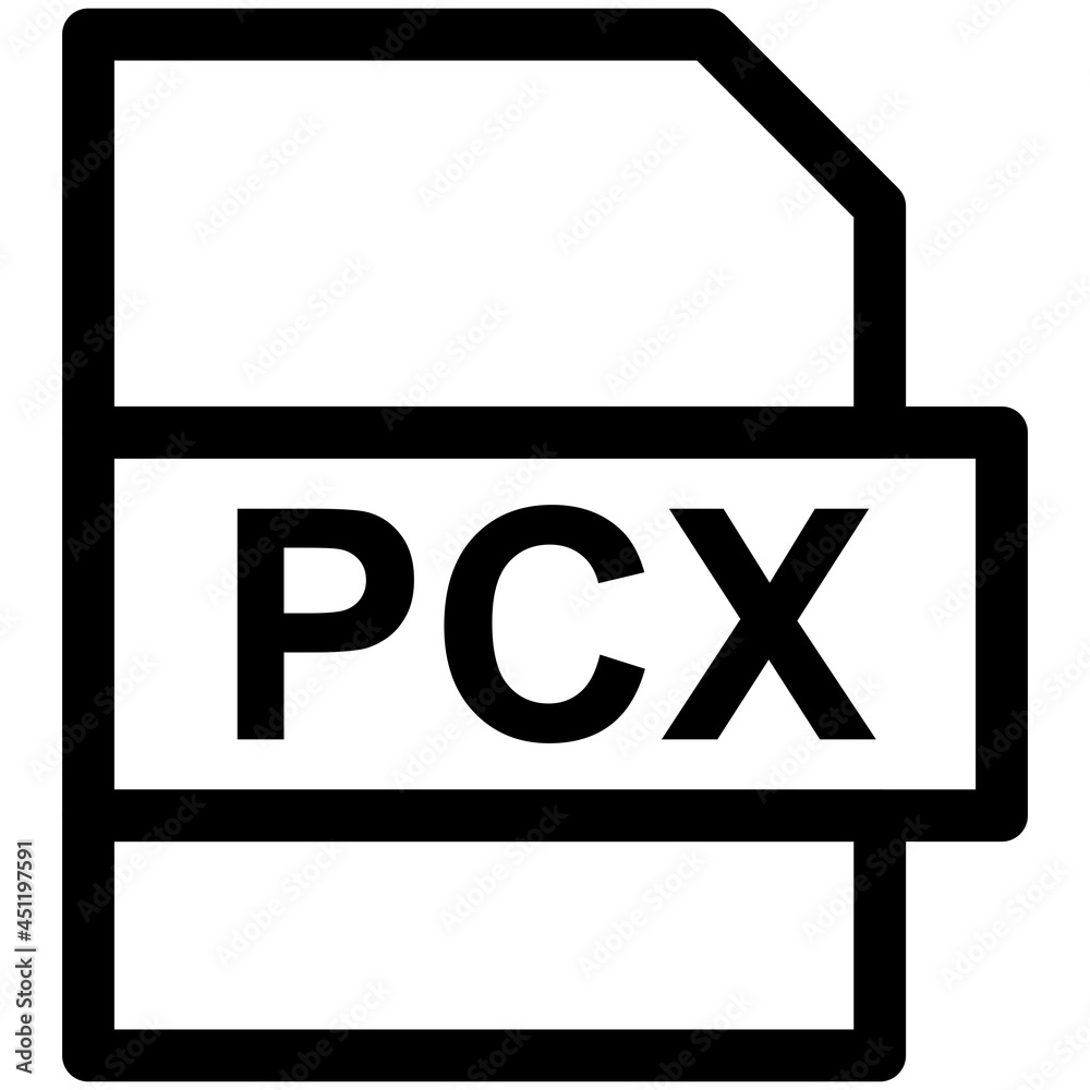 PCX File Format Vector line Icon Design