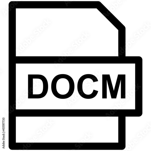 OCM File Format Vector line Icon Design