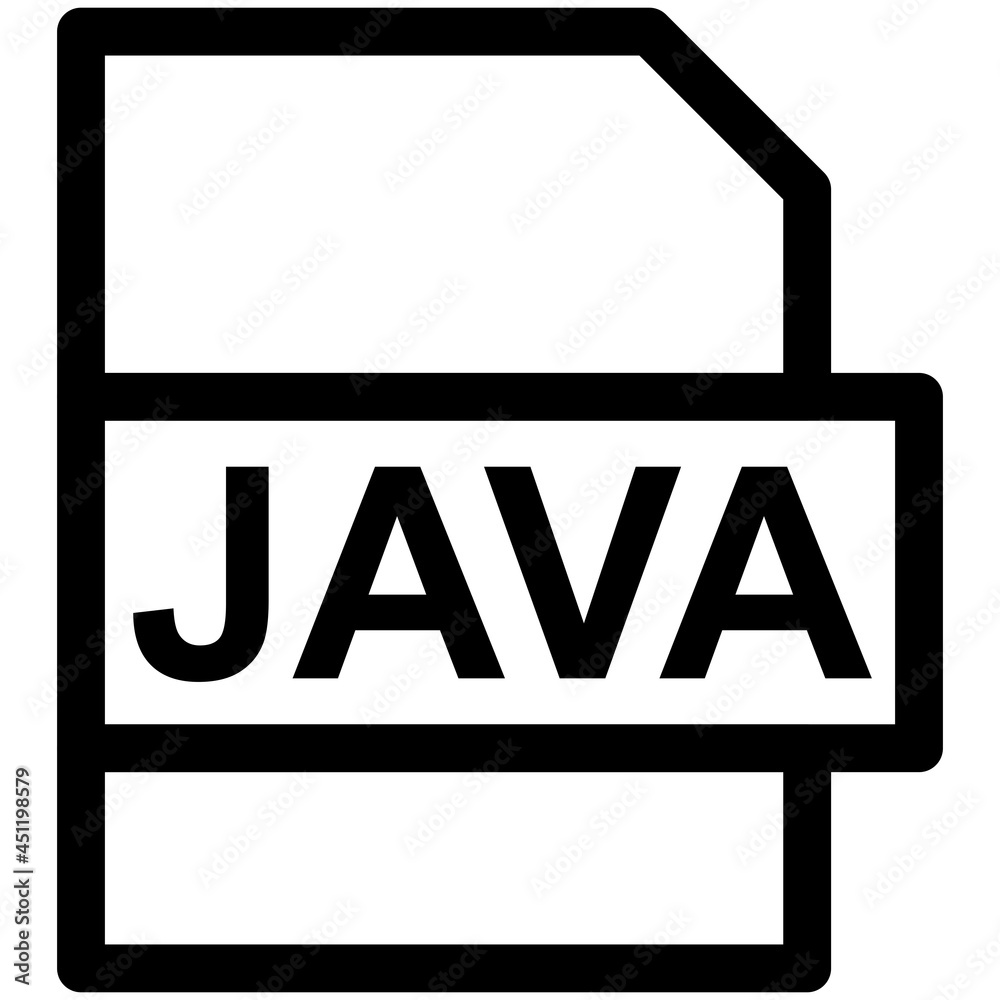 JAVA File Format Vector line Icon Design JAVA File Format Vector line Icon Design