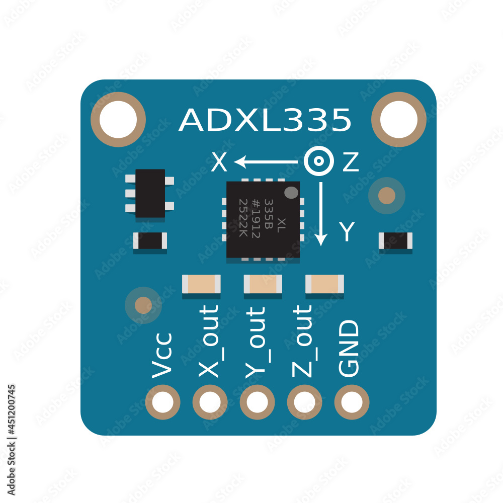 Accelerometer sensor ADXL335 Stock Vector | Adobe Stock