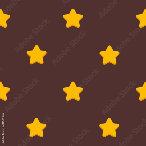 Seamless pattern with small stars in flat style. Stock illustration for web, print, wallpaper, background, textile, wrapping paper, scrapbooking