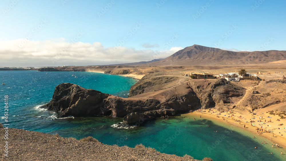 A view of a beach at Lanzarote