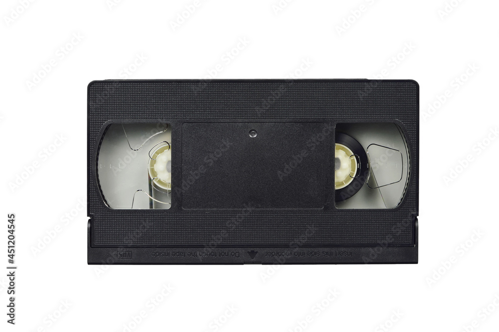 Videocassette isolated on white background