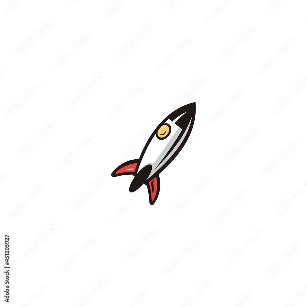 Fototapeta premium rocket logo design icon template vector
