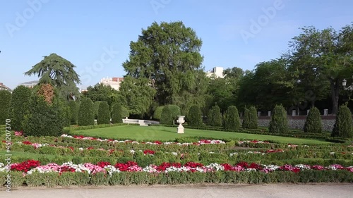Gardens in Retiro Park, Madrid, Spain