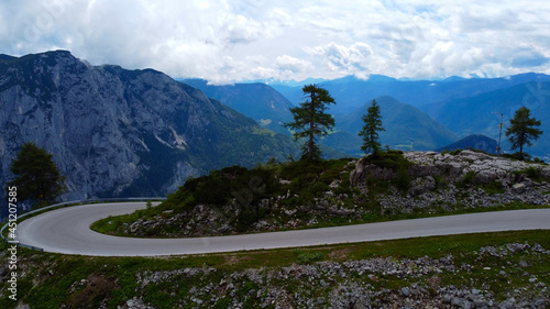 Mount Loser Hogh Alpine Road in Austria - travel photography by drone photo