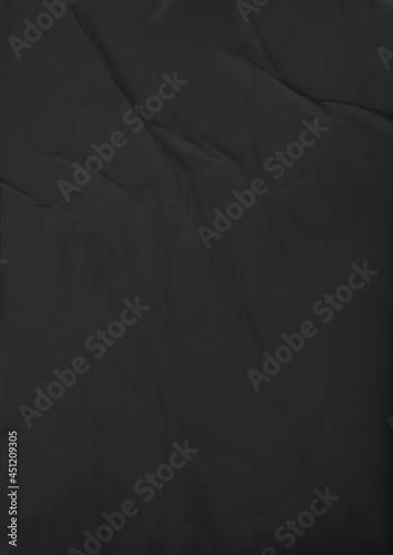 Black Glue, Wrinkled and Crumpled Paper Texture