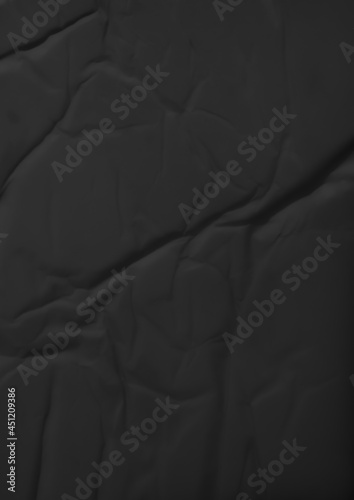 Black Glue, Wrinkled and Crumpled Paper Texture