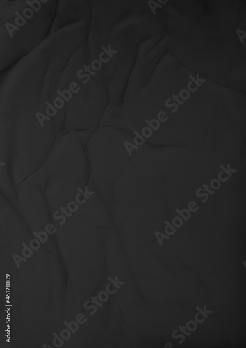 Black Glue, Wrinkled and Crumpled Paper Texture