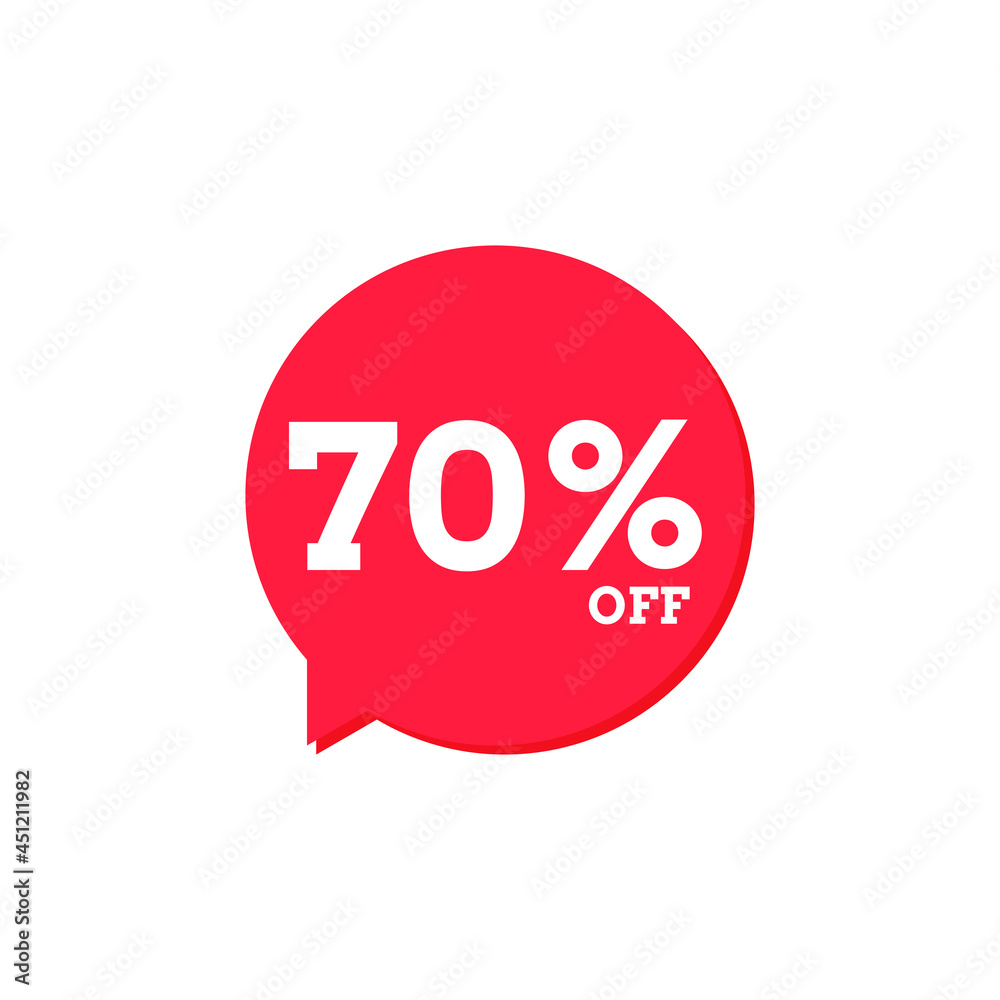 70 Percent Off, Discount Sign, Special offer price signs 70 Percent Off, Discount Sign, Special offer price signs