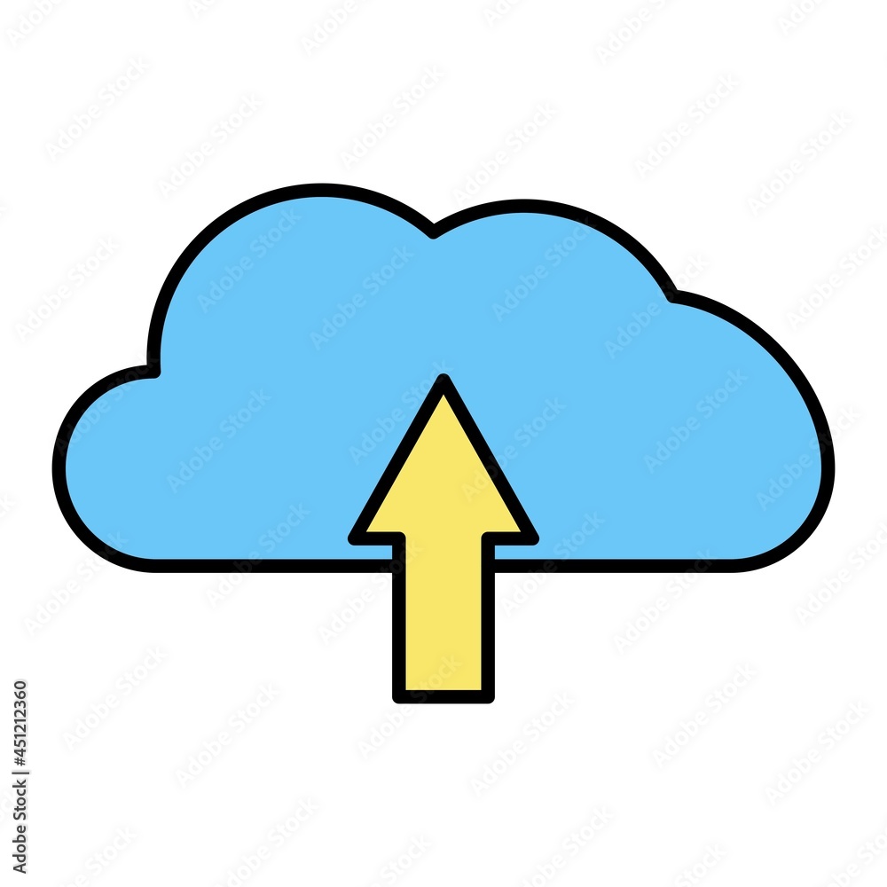 Vector Upload Filled Outline Icon Design Vector Upload Filled Outline Icon Design
