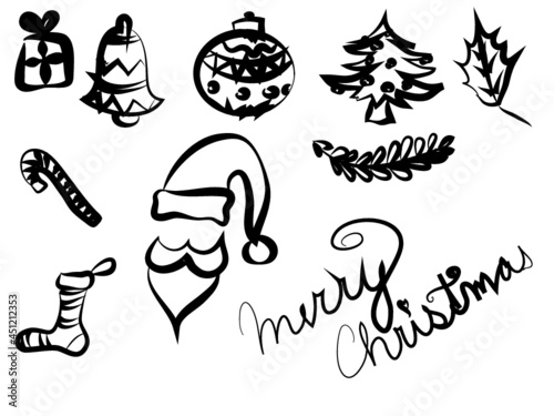 set of christmas icons