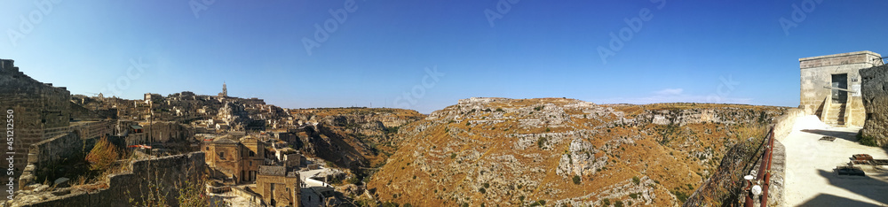 Panoramic of Matera, italy