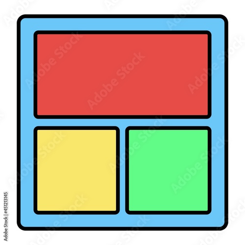 Vector Lay Out Filled Outline Icon Design