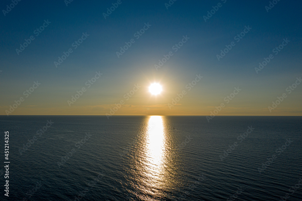 sunset over the sea