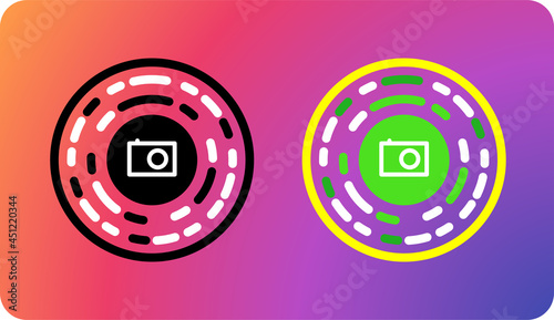 New Style of QR Code - Round QR Code. Circle. Vector.