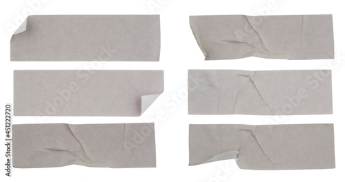 Blank paper stickers collection isolated on white 