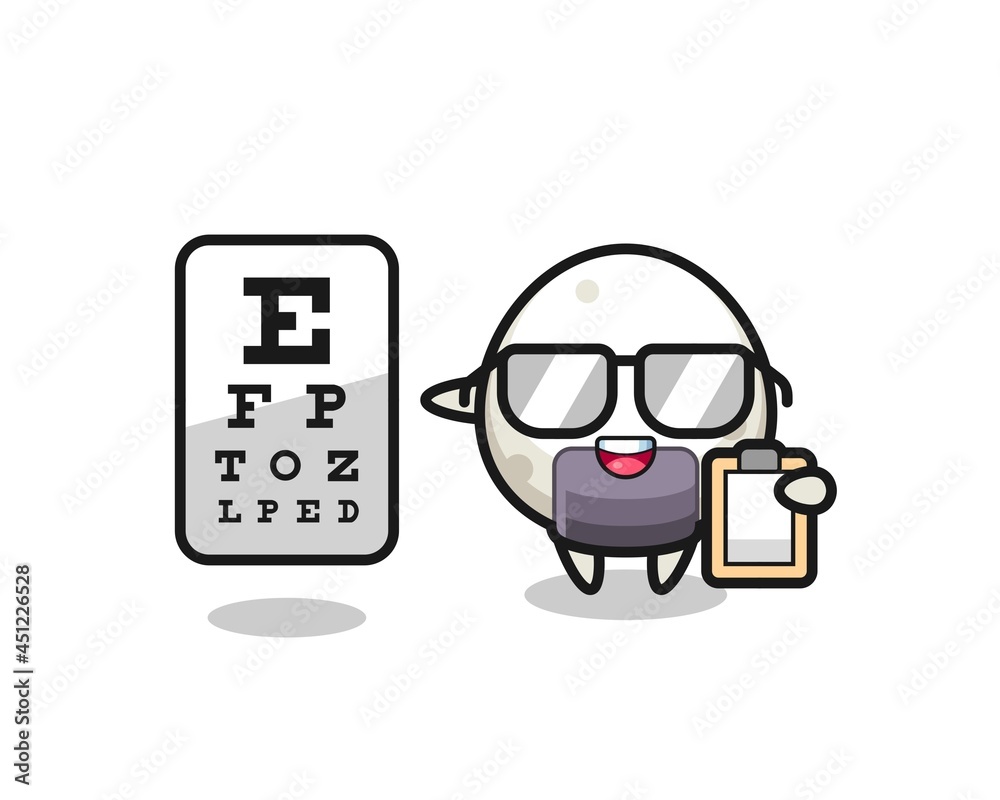 Illustration of onigiri mascot as an ophthalmology Illustration of onigiri mascot as an ophthalmology