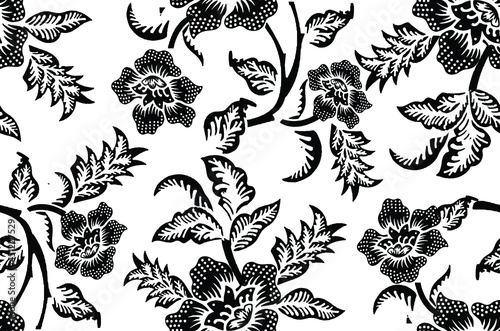 Indonesian batik motifs with very distinctive, exclusive plant patterns. vector EPS 1