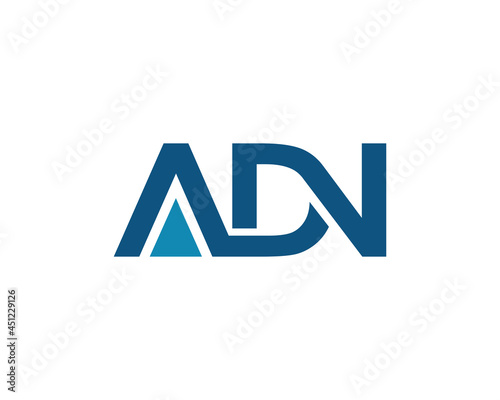 ADN initial logo design template