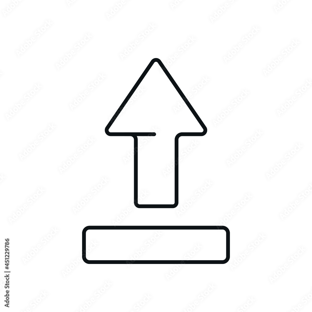 Upload linear icon. Arrows. Thin line customizable illustration. Contour symbol. Vector isolated outline drawing. Editable stroke Upload linear icon. Arrows. Thin line customizable illustration. Contour symbol. Vector isolated outline drawing. Editable stroke