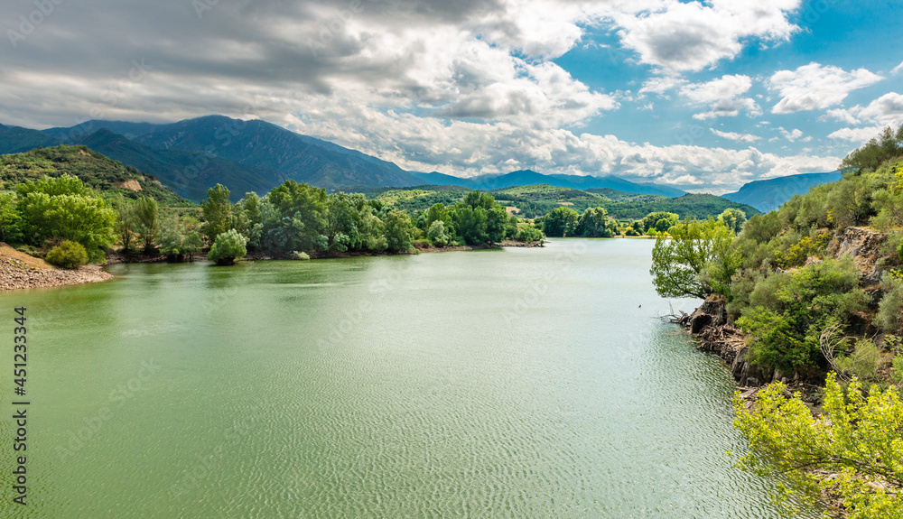 The beautiful Lac de Vinça near the Pyrenees in the South of France